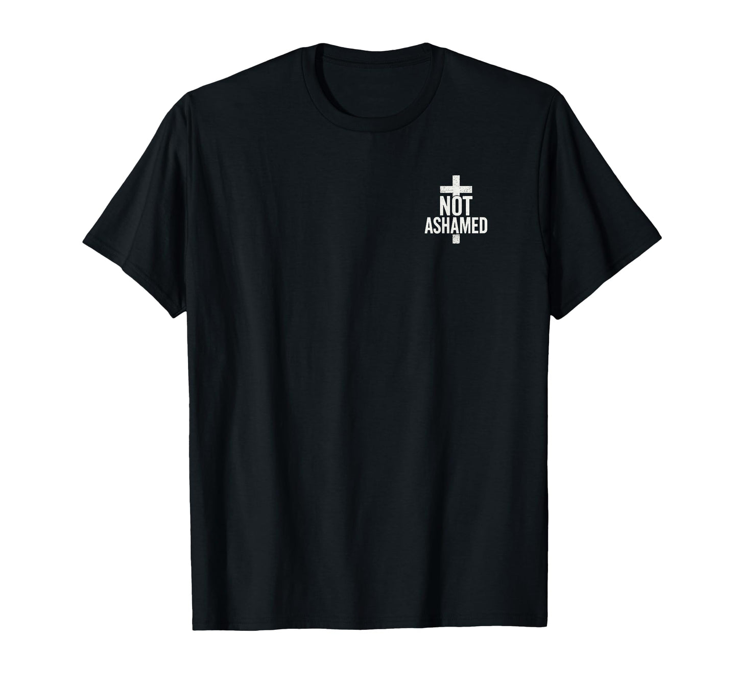 Not Ashamed Christian Cross Minimalistic T-Shirt