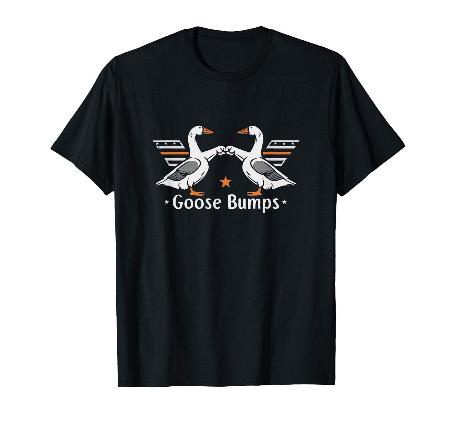 Goose Bumps Pun Fist Bump Funny Vintage Cartoon Geese T-Shirt