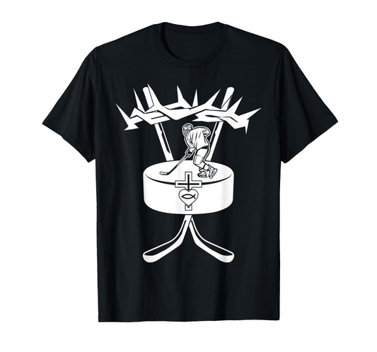 Religious Jesus ICE Hockey Christian GOD ICE Hockey T-Shirt