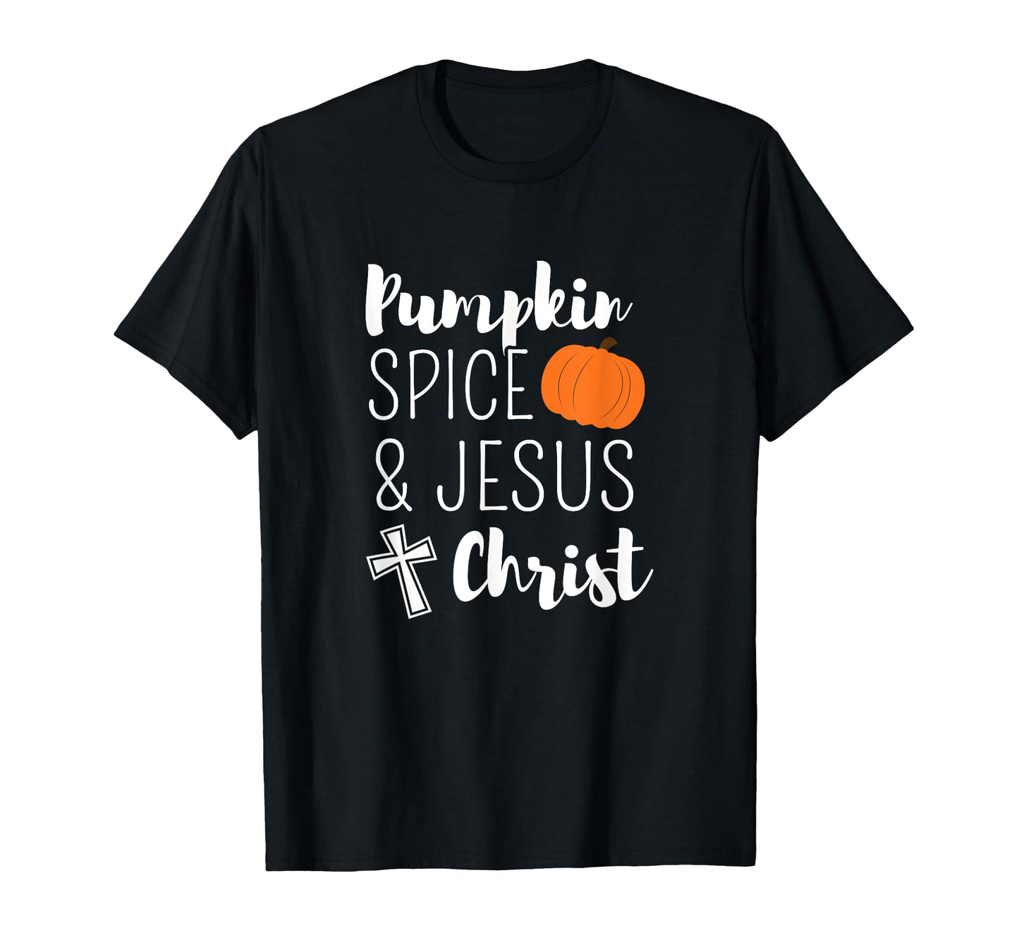 Pumpkin Spice And Jesus Christ Cute Fall Leaf Christian Gift T-Shirt