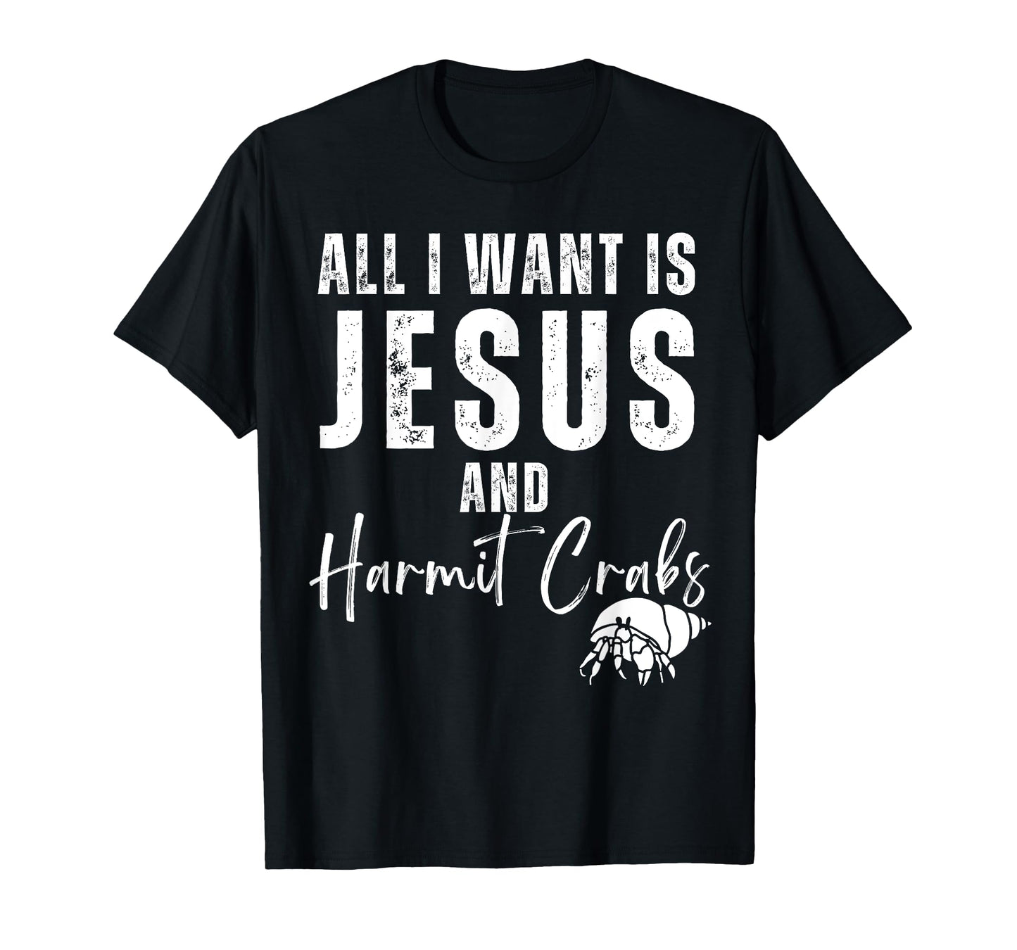 All I Want Is Jesus And Hermit Crabs Christian Humor Funny T-Shirt