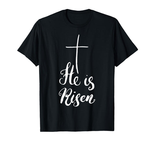 He Is Risen Easter Bunny Christ tshirt T-Shirt