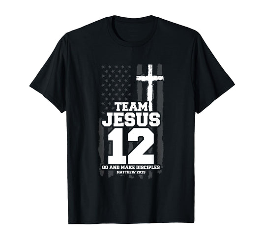 Jesus Baseball Team Jesus Christian Matthew 28:19 Verse T-Shirt