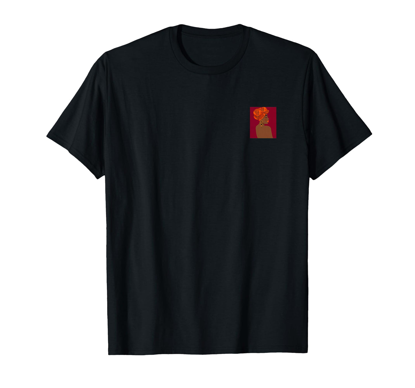 I Met God She is Black (Afro Woman Graphic) (Back Print) T-Shirt