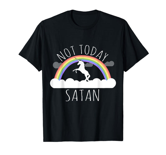 Flippin Sweet Gear Not Today Satan Unisex Black Cotton T-Shirt