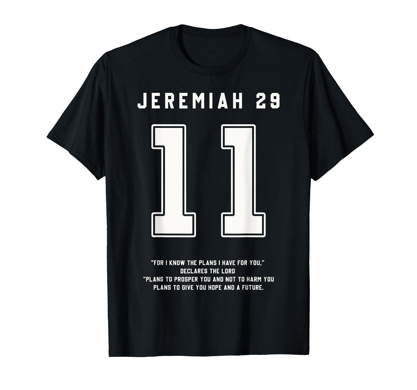 Jeremiah 29:11 Bible Verse Team Sports Jersey Christian T-Shirt