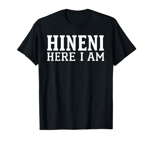 Hineni Here I Am Christians Hebrew Word T-Shirt