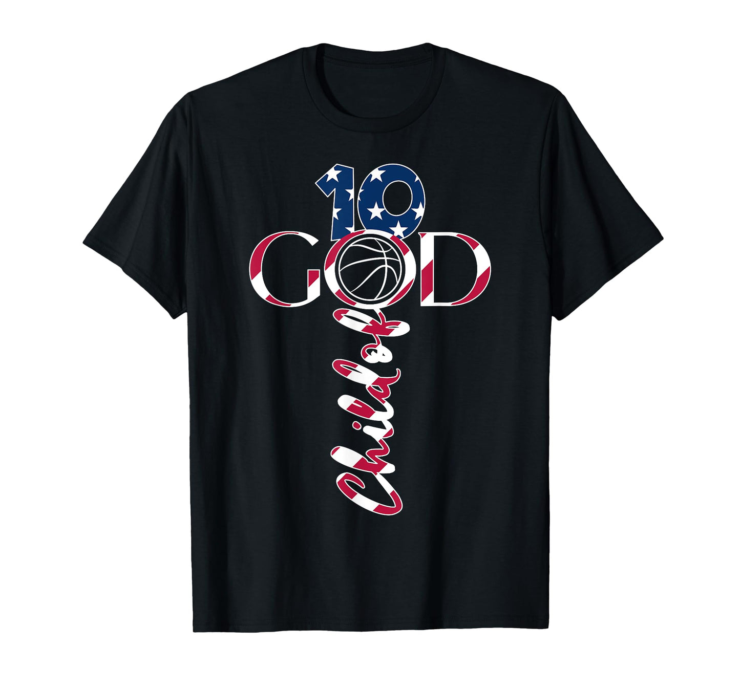 JESUS 10 YEARS CHILD OF GOD BASKETBALL 10th BIRTHDAY T-Shirt