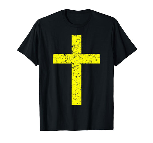 God Jesus Cross Christian Yellow T-Shirt