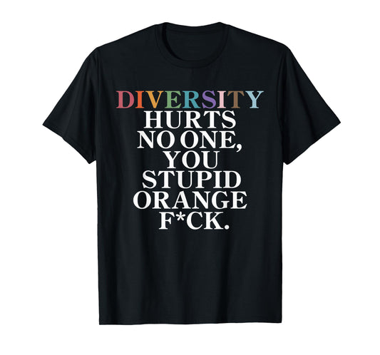 Diversity Hurts No One You Stupid Orange T-Shirt
