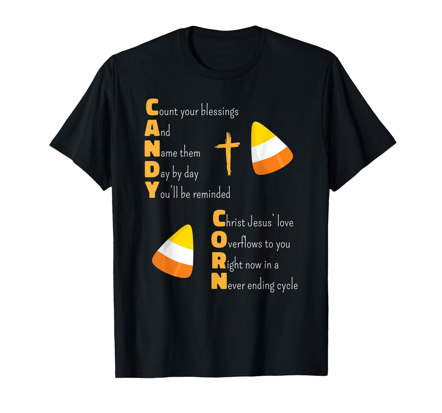 Christian Candy Corn Halloween Jesus Loves Boys Girls Kids T-Shirt