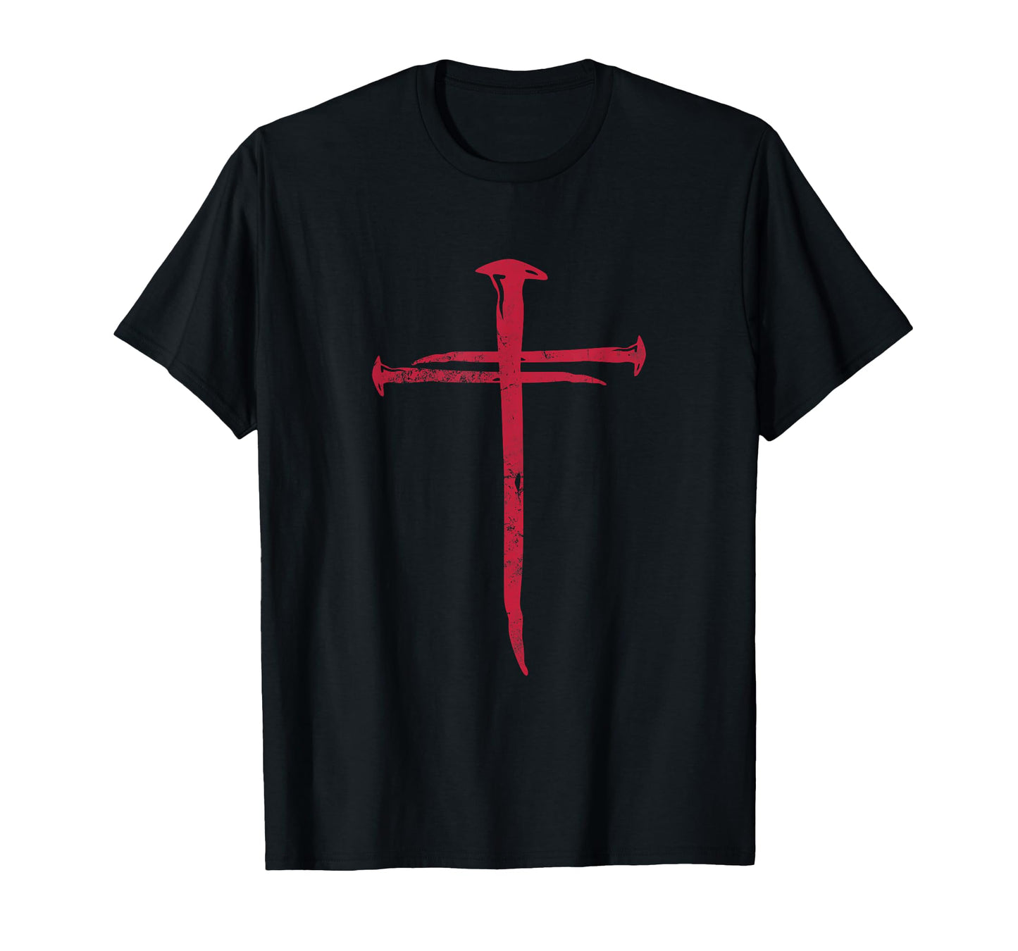 Cross Nails Crucifix Christian Catholic Religous Grunge T-Shirt