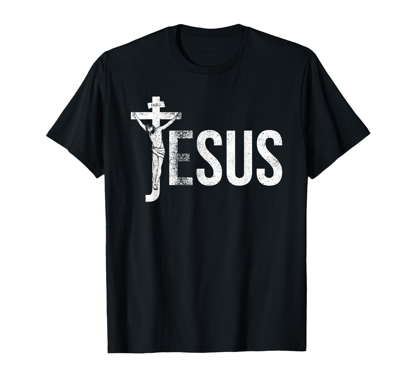 Vintage Jesus Christ On Cross Crucifixion Crown Of Thorns T-Shirt