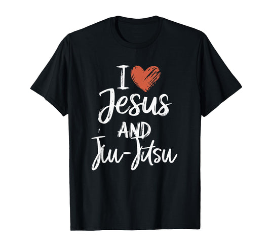 I Love Jesus And Jiu-Jitsu Christian Religious Jiu-Jitsu T-Shirt