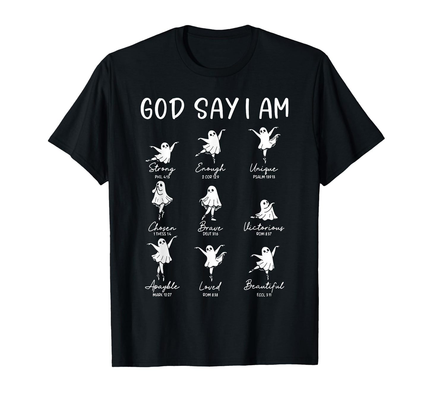 God Say I Am Ballet Ghost Ballet Dancer Teacher Halloween T-Shirt