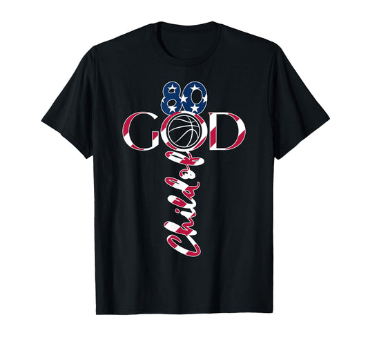 JESUS 80 YEARS CHILD OF GOD BASKETBALL 80th BIRTHDAY T-Shirt