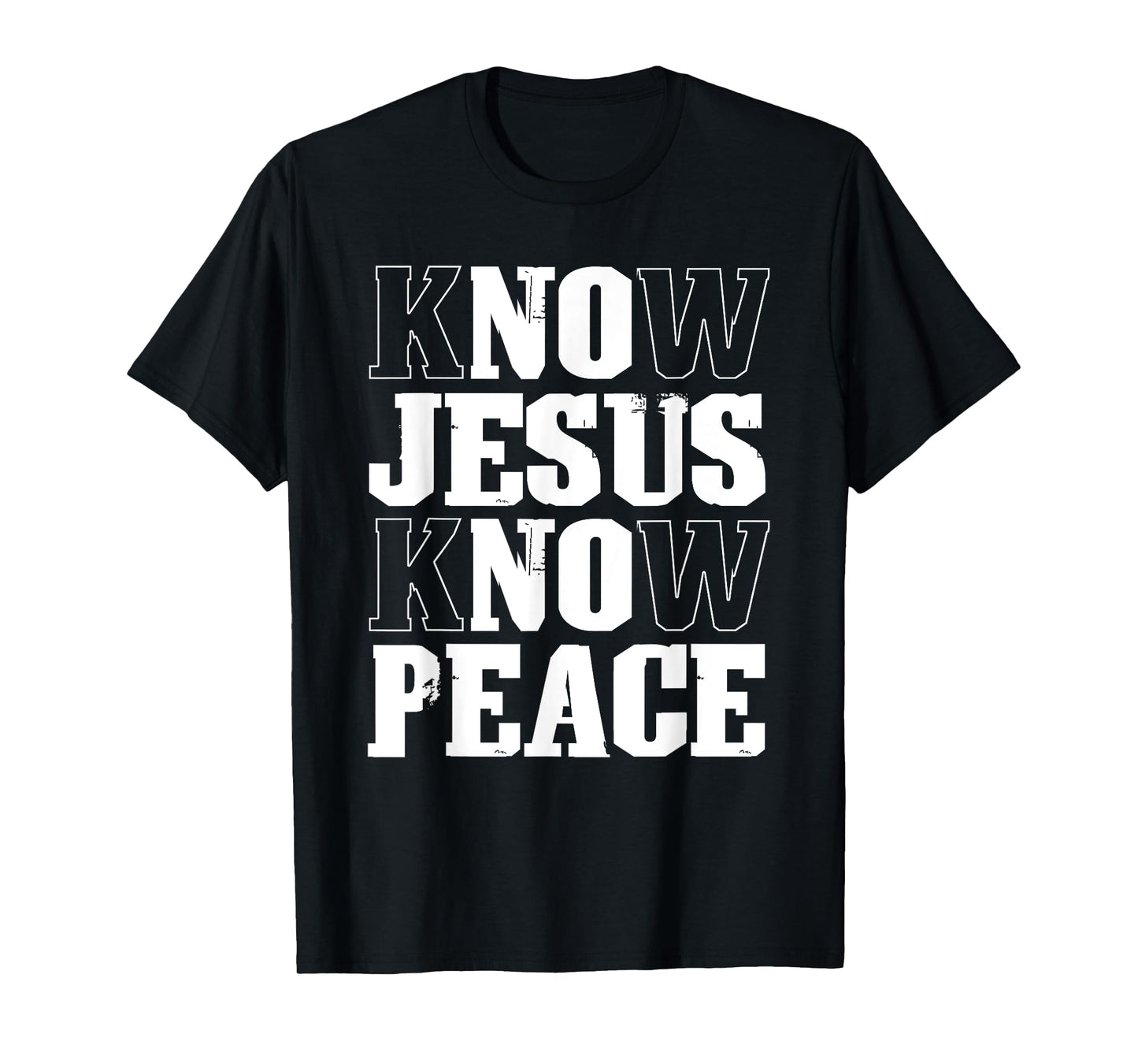 Know Jesus Know Peace Faith in Christ Christian Bible T-Shirt