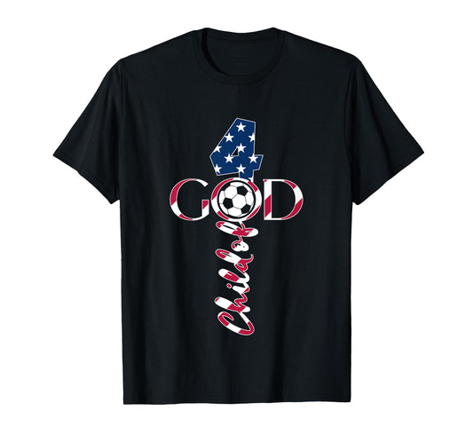 JESUS 4 YEARS CHILD OF GOD SOCCER 4TH BIRTHDAY T-Shirt