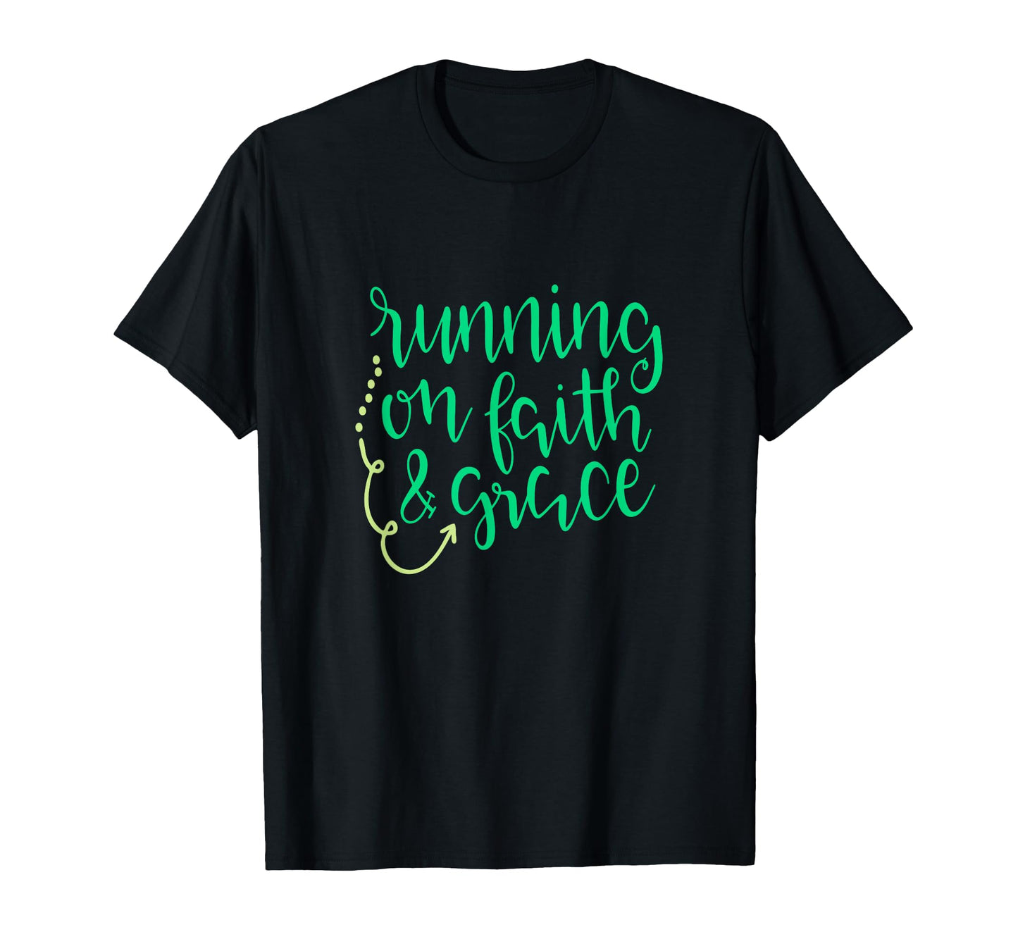 Running on Faith and Grace Christian Shirt God Bible Jesus T-Shirt