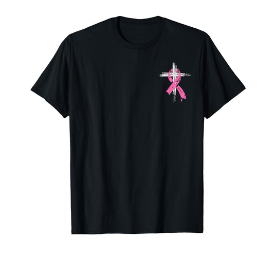 (2 Sided) by The Grace of God I'm A Survivor Breast Cancer T-Shirt