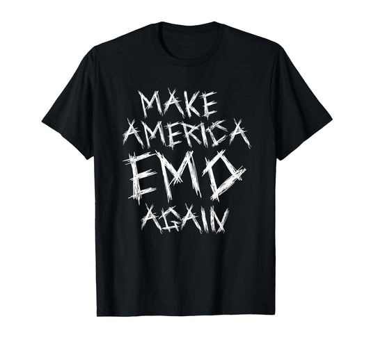 MAKE AMERICA EMO AGAIN Funny Goth US T-Shirt