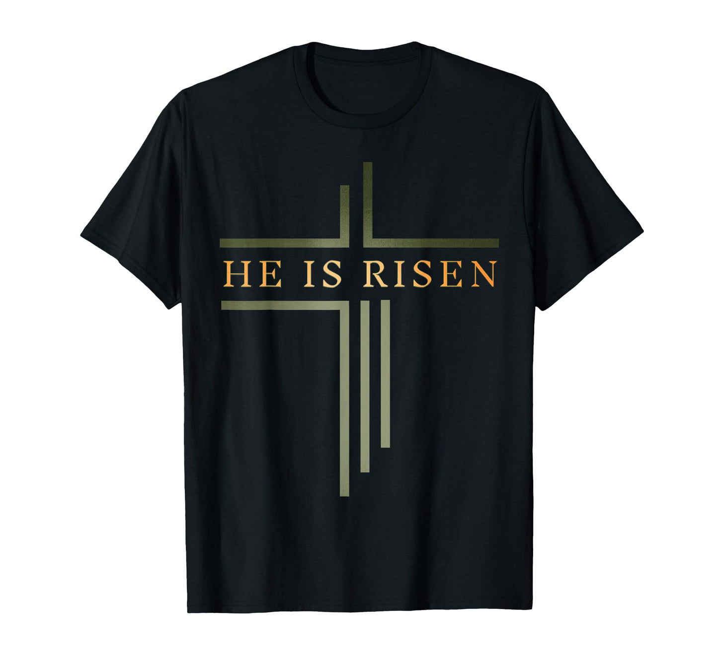 He Is Risen Cross Jesus Religious Easter Day Christians T-Shirt