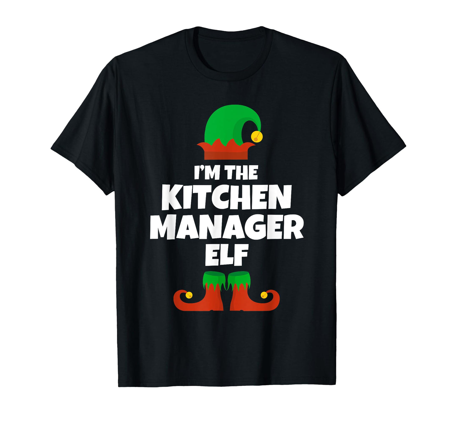 I'm The Kitchen Manager Elf Family Pajama Christmas Funny T-Shirt