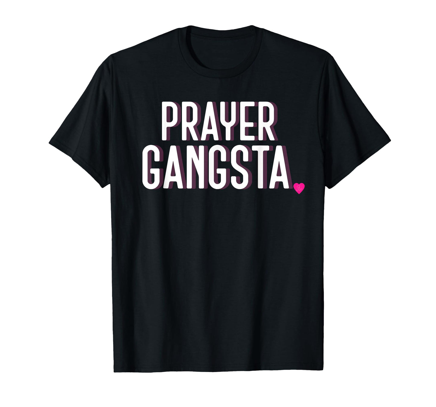 Womens Prayer Gangsta Tshirt Spiritual Christian Tee T-Shirt