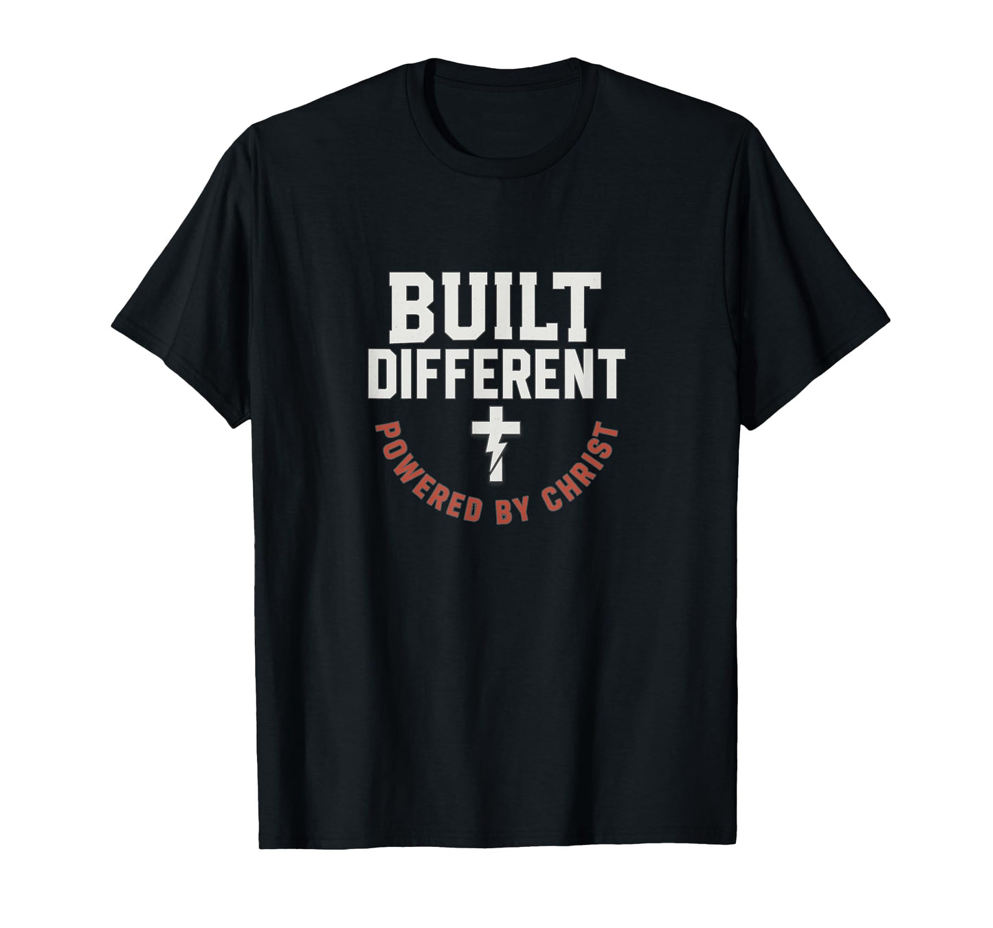 Built Different Powered by Christ Christian Philippians 4:13 T-Shirt