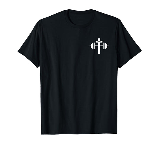 Lift Heavy Pray Hard Christian Workout Apparel 2 Sided T-Shirt