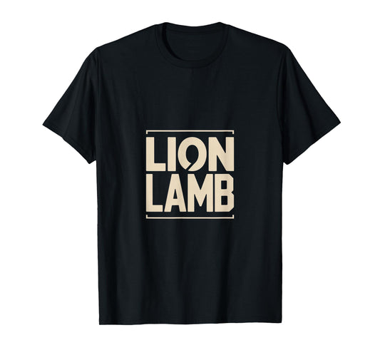 Lion Lamb Christian Jesus Symbol Faith Scripture T-Shirt