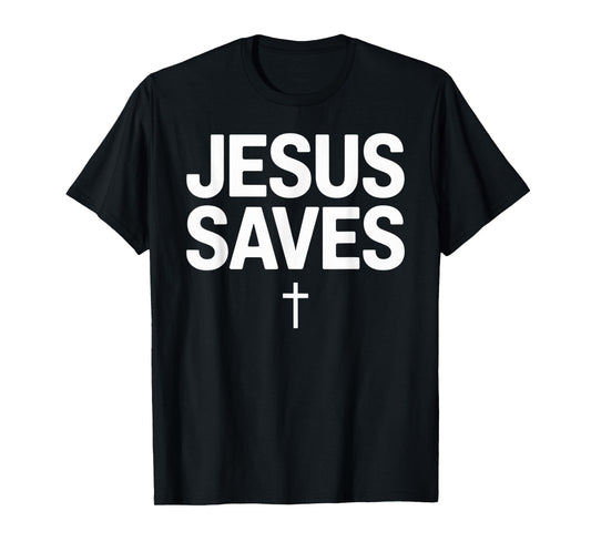 Jesus Saves Cross Christian Religious Faith Mens T-Shirt
