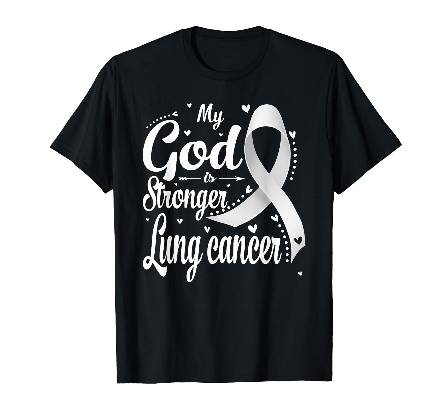 My God is Stronger Than Lung Cancer Awareness Warrior T-Shirt