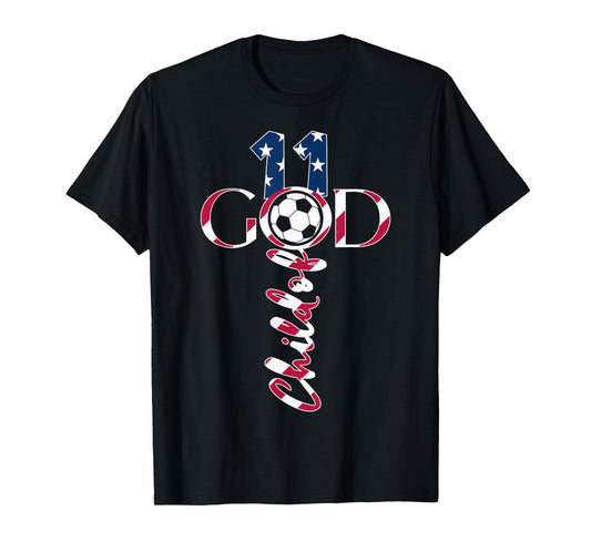 JESUS 11 YEARS CHILD OF GOD SOCCER 11TH BIRTHDAY T-Shirt