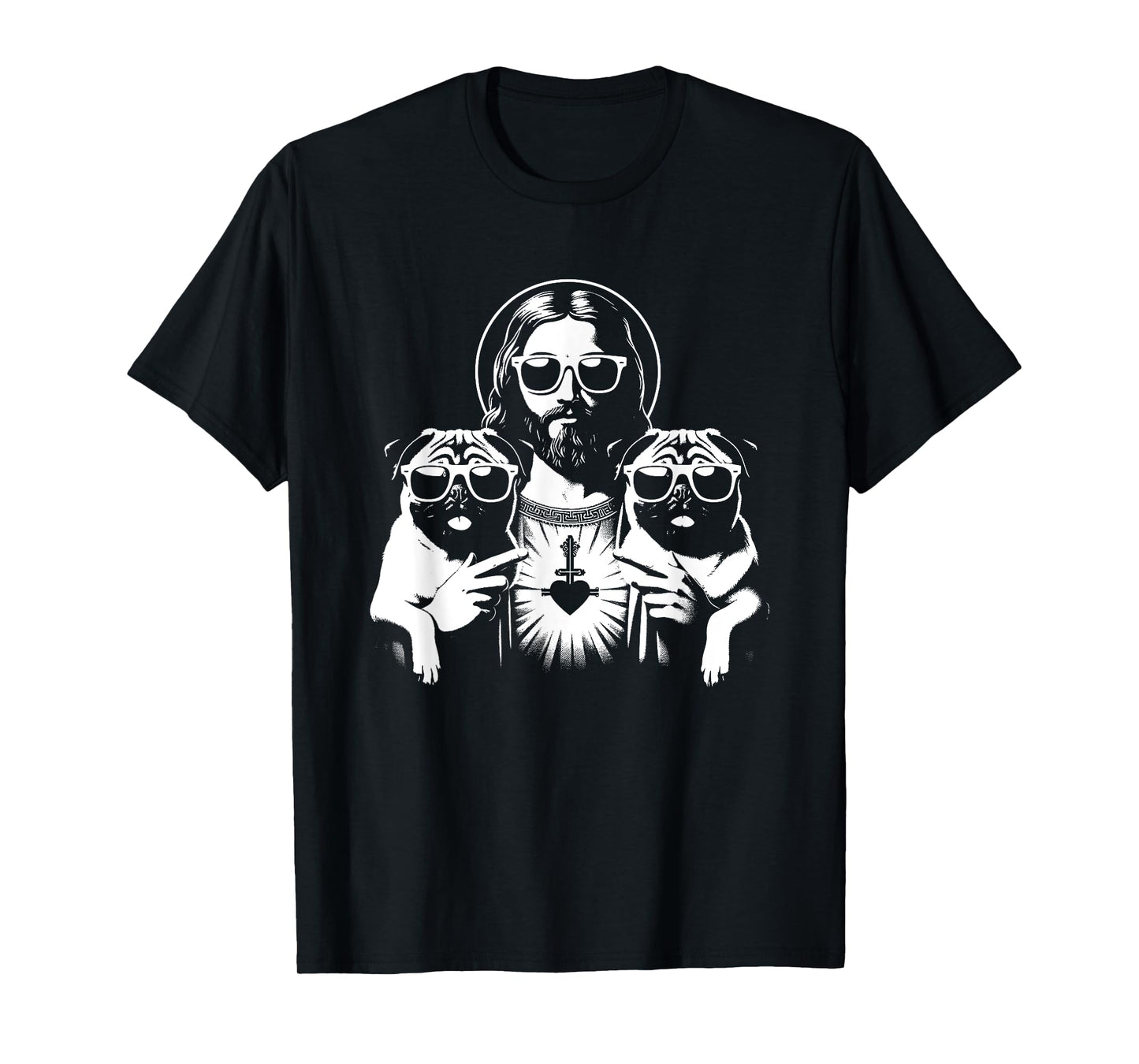Jesus Pugs - Funny Christian Religious Dog Lover Men Women Girls Kids T-Shirt