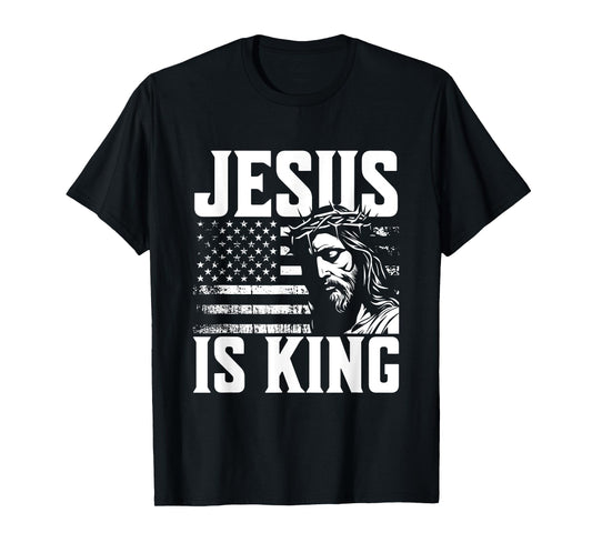 Minimalist Christian Religious Prayer Jesus Is King T-Shirt
