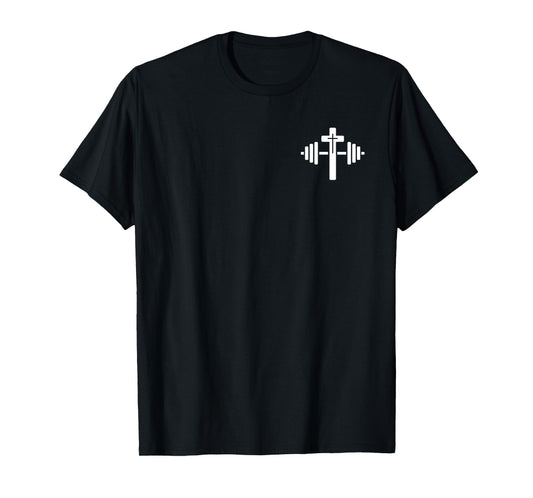 Lift Heavy Pray Hard Christian Workout Apparel 2 Sided T-Shirt