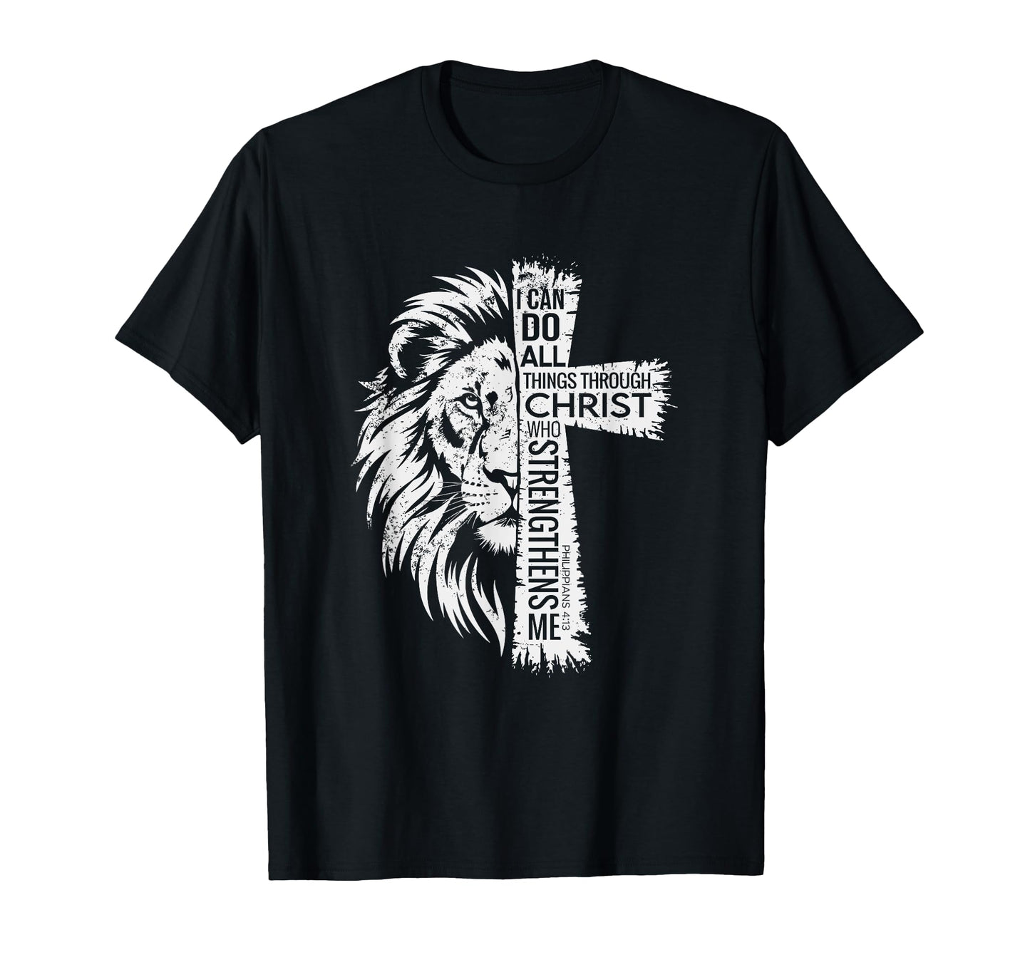 Lion of Judah and Cross with Philippians 4:13 shirt T-Shirt