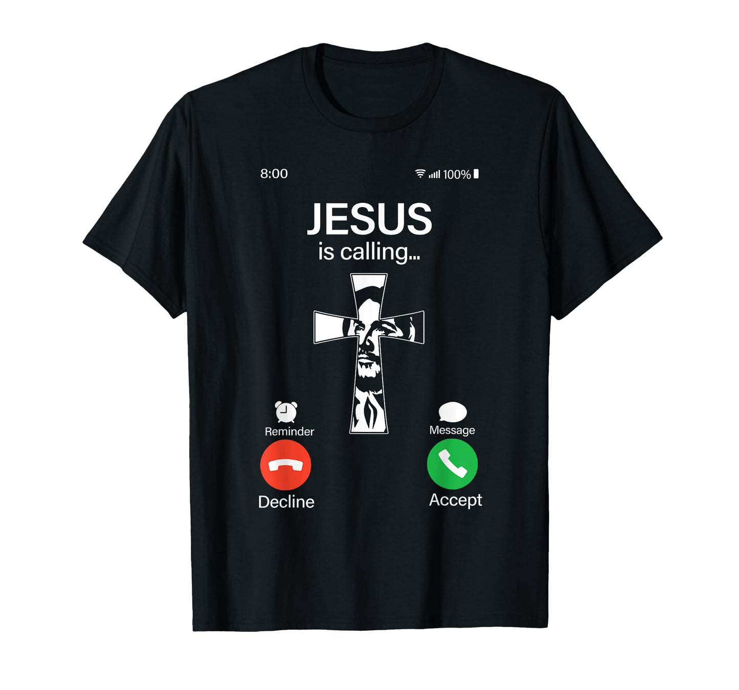 Jesus Is Calling Cross Christian Faith Religious Gift T-Shirt
