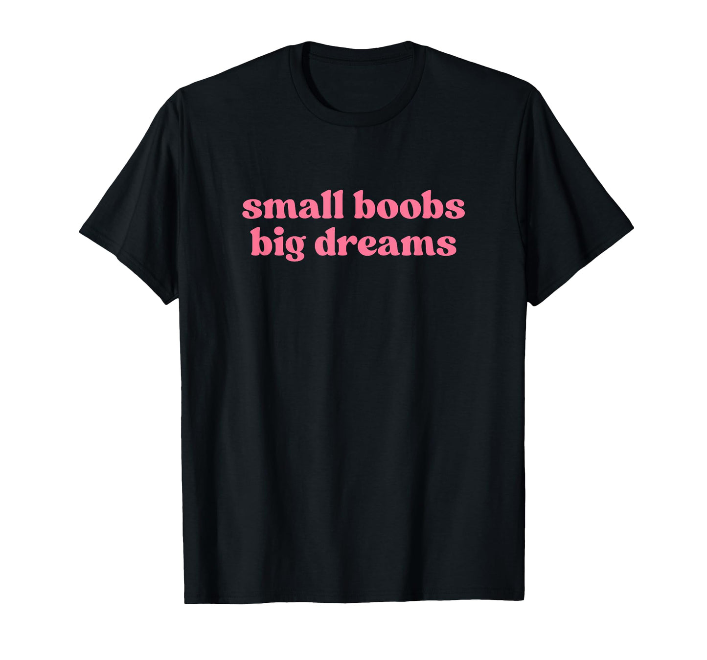 Small Boobs Big Dreams Y2k Aesthetic Iconic Slogan Funny T-Shirt