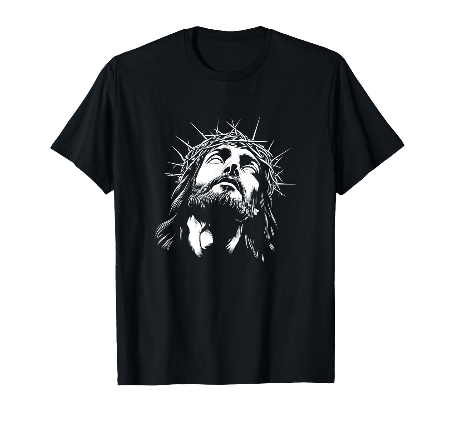 Face Of Crown Of Thorns Head Faith God Jesus Christ T-Shirt