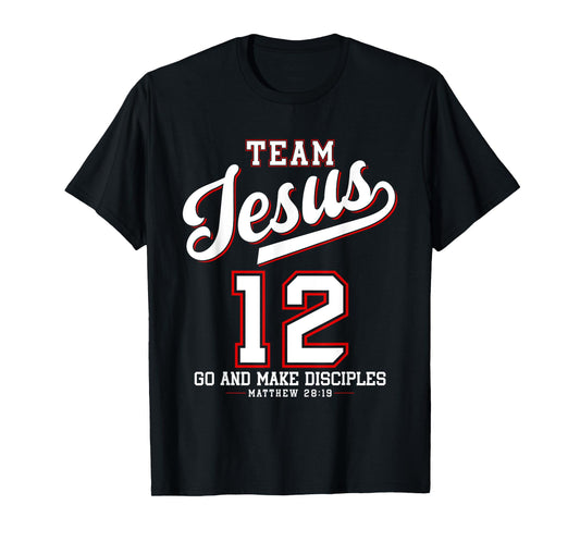 Jesus Baseball Team Jesus Christian Matthew 28:19 Verse T-Shirt