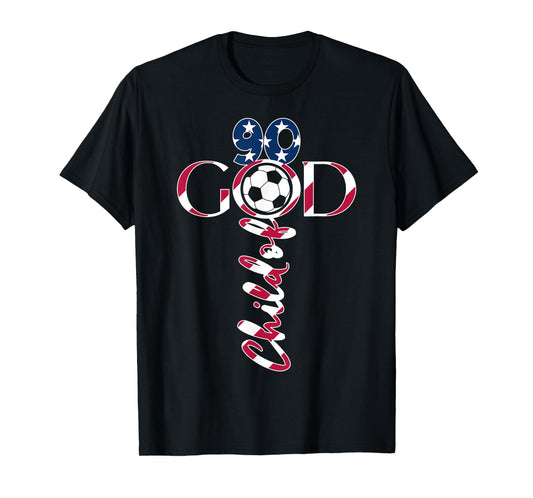 JESUS 90 YEARS CHILD OF GOD SOCCER 90TH BIRTHDAY T-Shirt