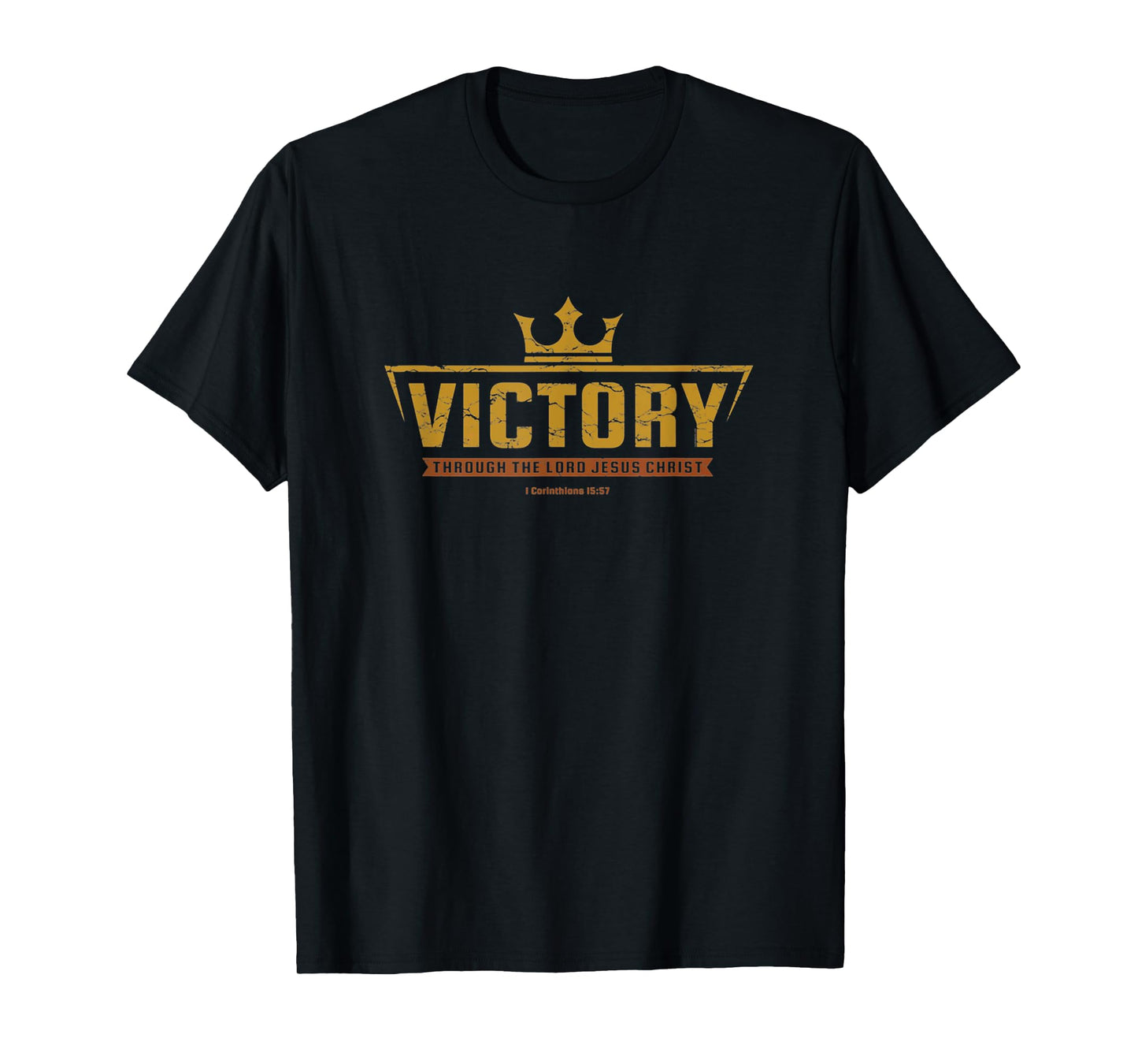 Vintage Victory In Jesus Bible Christ Faith God Religion T-Shirt