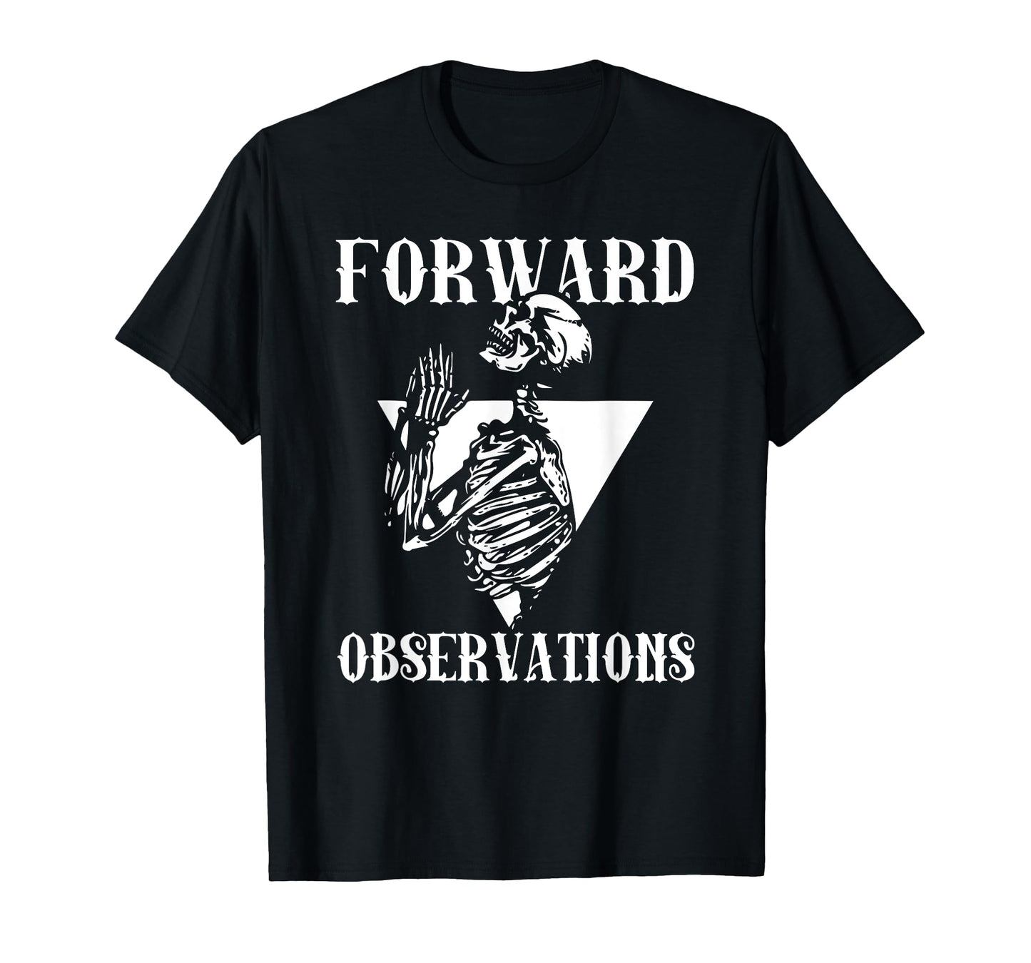 Praying Skeleton Forward Observation Cool Art T-Shirt