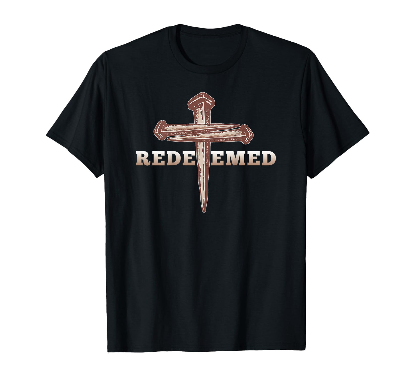 Redeemed Jesus Cross The Way The Truth The Life Art ON Back T-Shirt