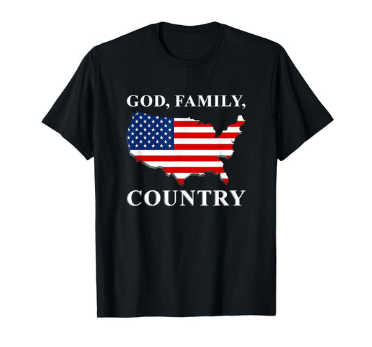 God Family Country US Flag Jesus Christ Holy Bible Prayer T-Shirt