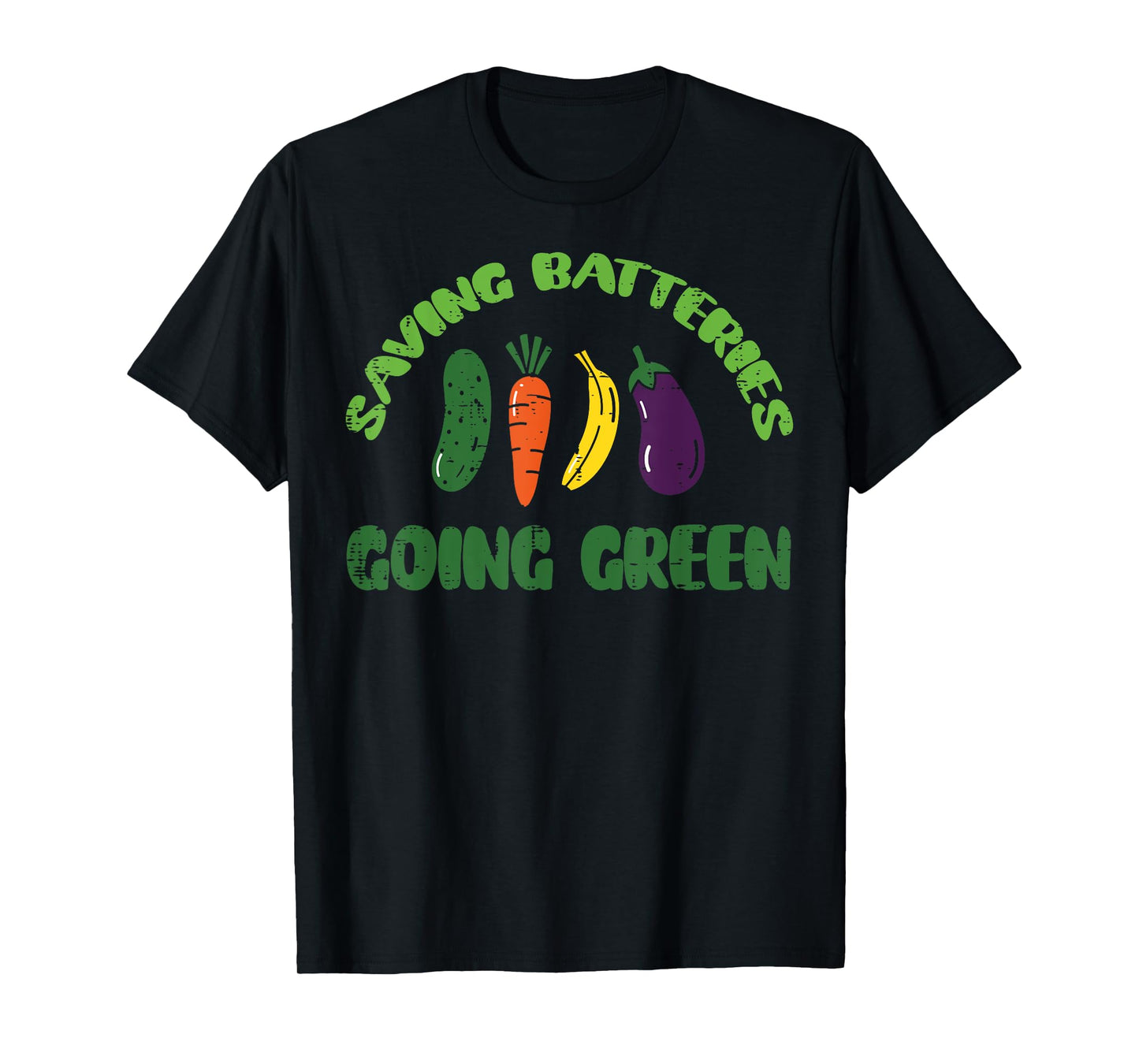 Saving Batteries Going Green Funny Inappropriate Humor Women T-Shirt