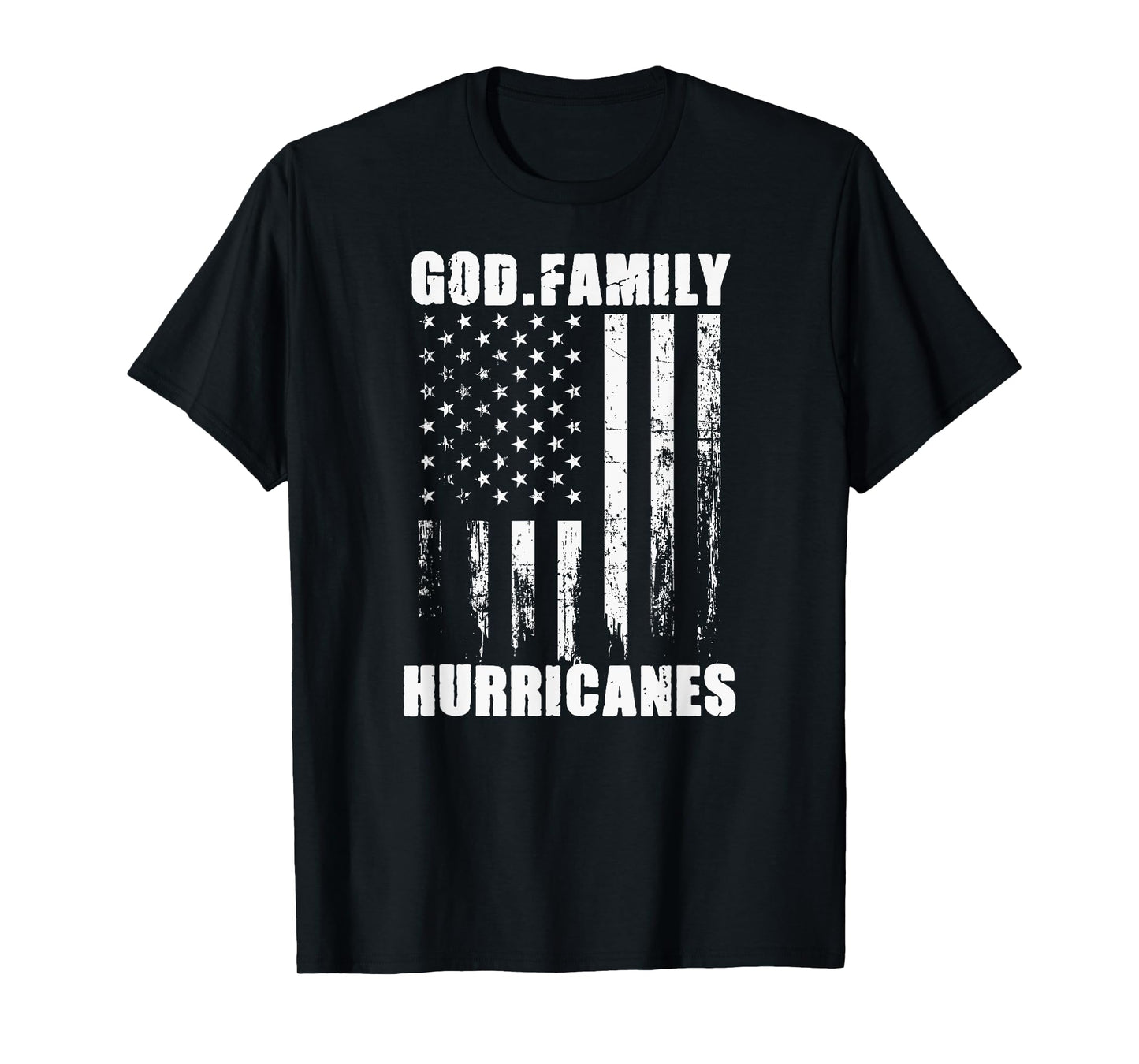 Flomaton Hurricanes God. Family. Vintage USA Flag T-Shirt