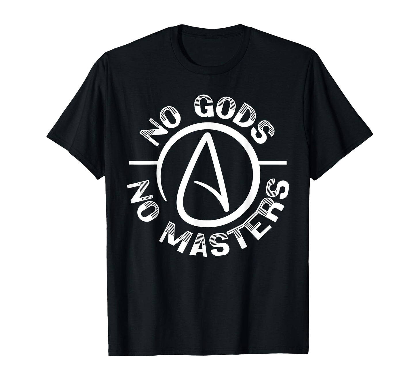 No Gods No Master Anti-Religion Agnostic Blackcraft Atheist T-Shirt